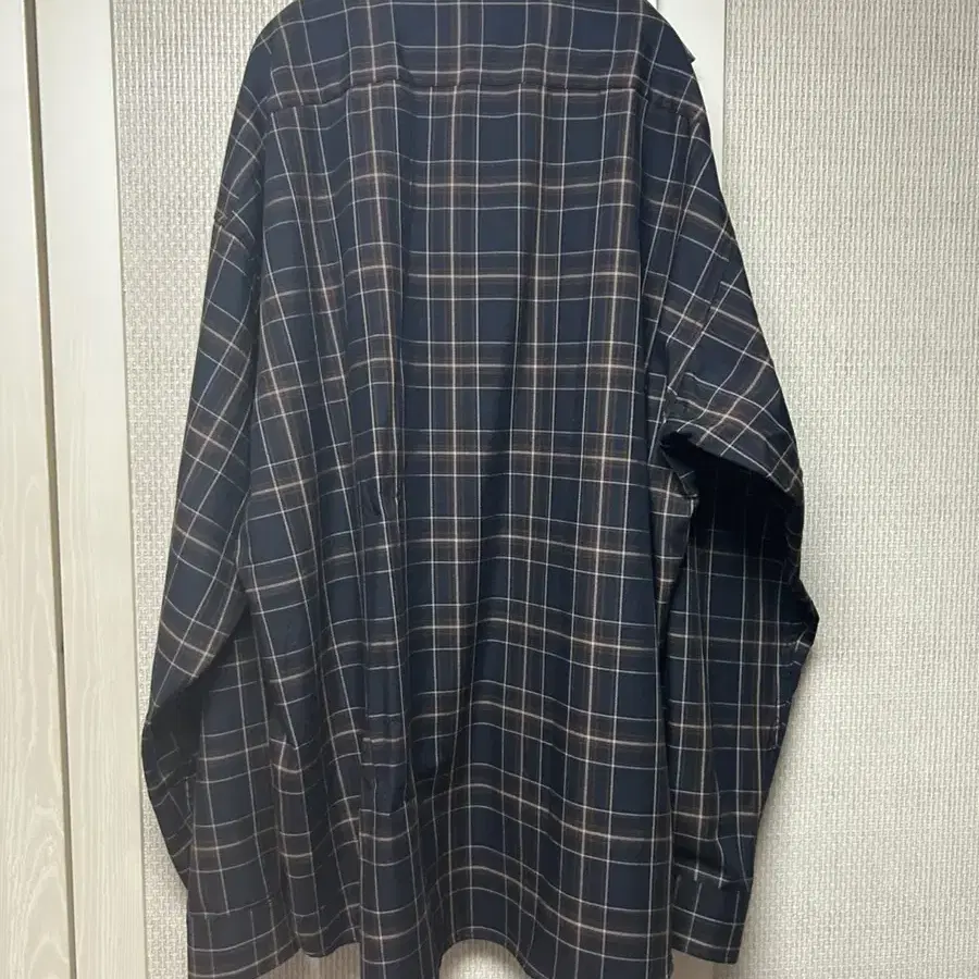 Fluff Mood Check shirt S24 Navy 체크 셔츠 XL