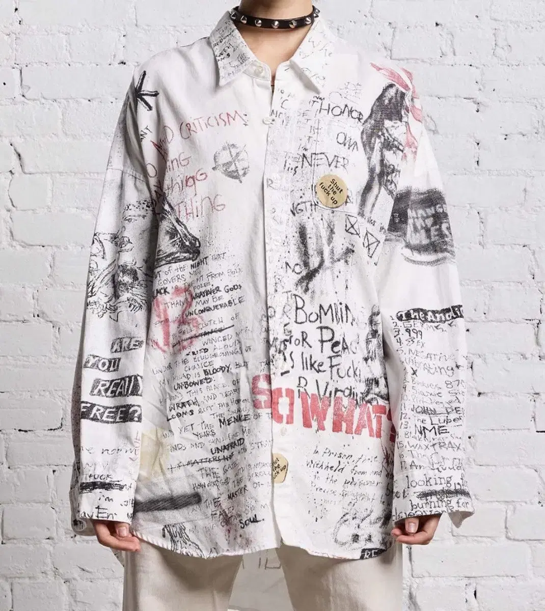 24s R13 Graffiti Overfit Long Sleeve Shirt