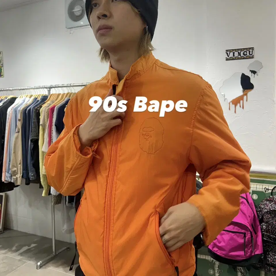 90s 베이프 bape 사루 바람막이 자켓