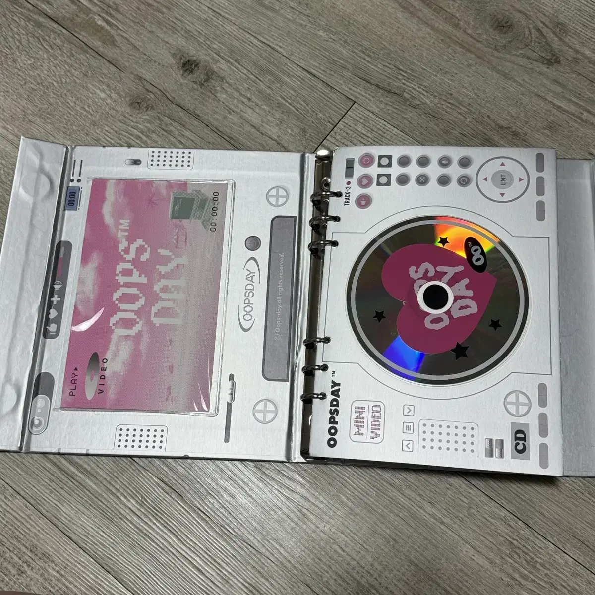 y2k cd A5 실버 핑크 바인더 포토카드 포카 콜렉트북 홀더