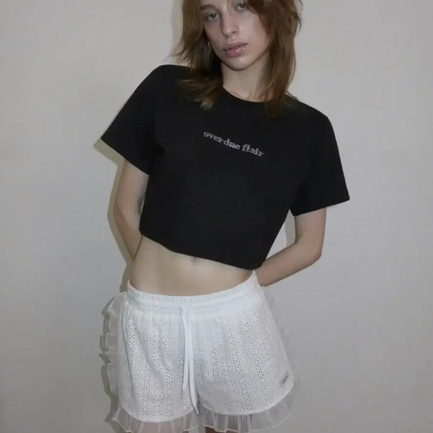 오버듀플레어 ORGANZA FRILLED SHORTS