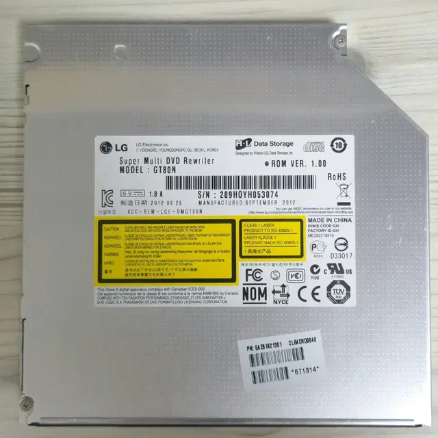 Super Multi DVD Rewriter  GT80N 노트북 ODD