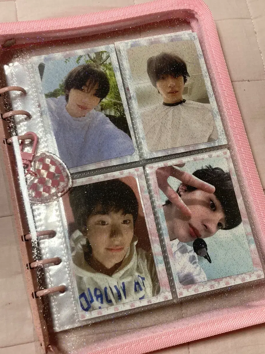 6-hole zipper binder pink wts