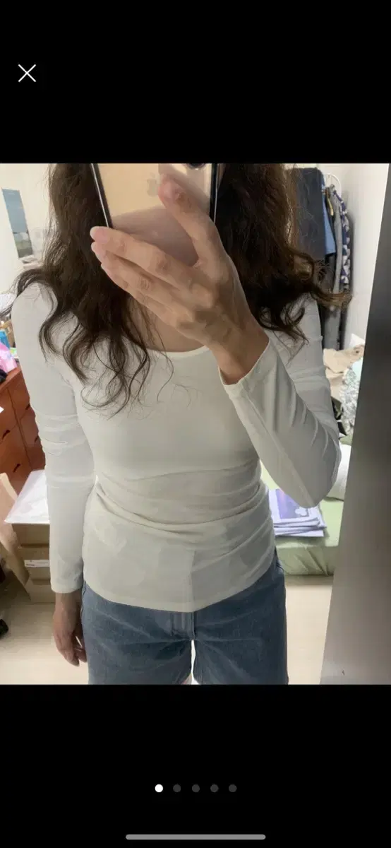 cos 화이트 롱티셔츠 판매해요!