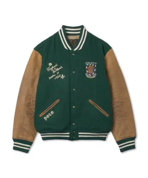 [L] (New) Polo Varsity Leather Jacket / MNPOOTW16021222