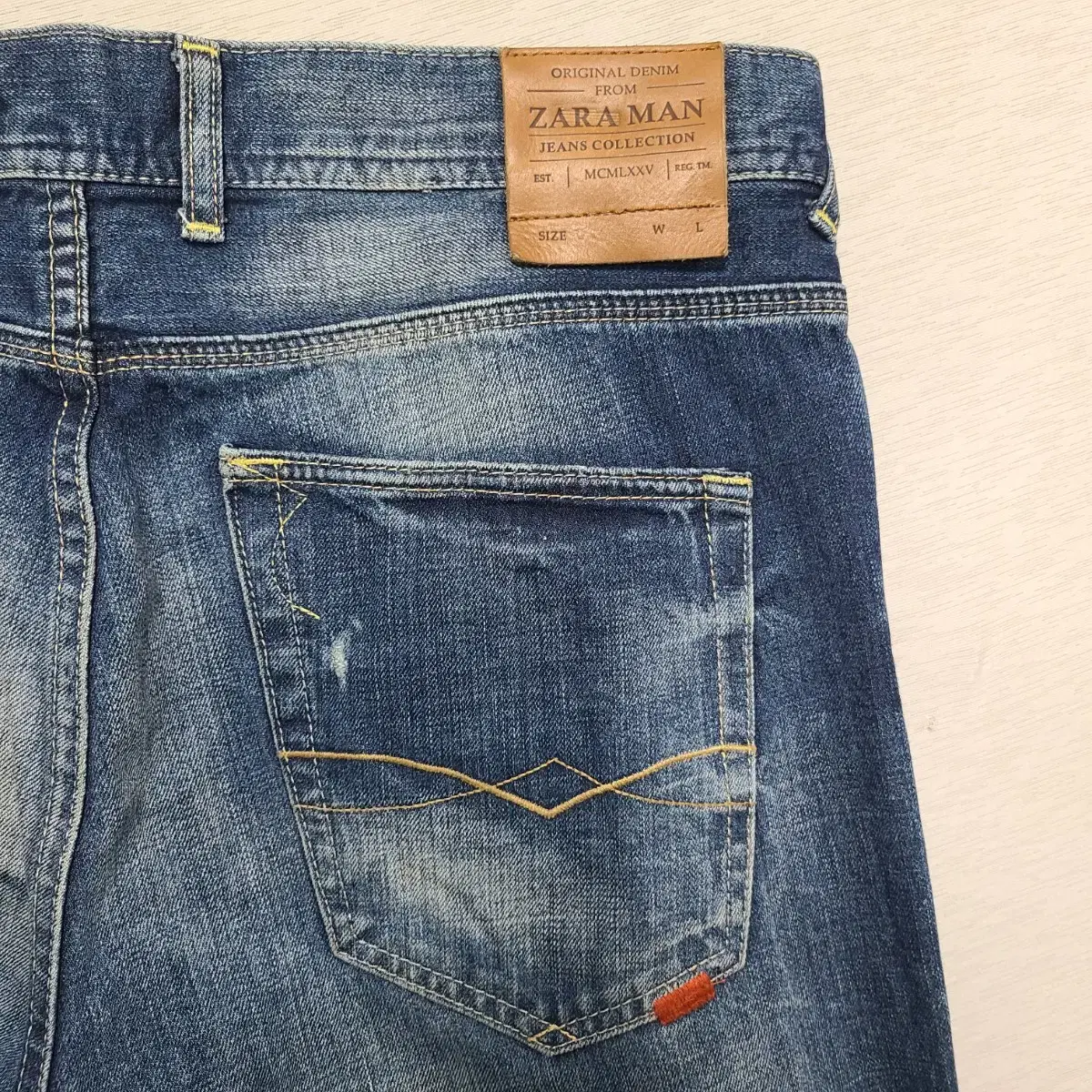 Zara Washed Denim Trousers M33" À0419