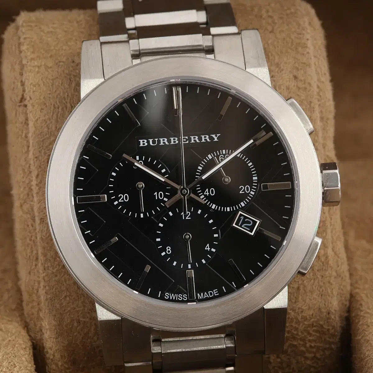 버버리 Burberry BU9351 블랙 다이얼 크로노그래프 쿼츠