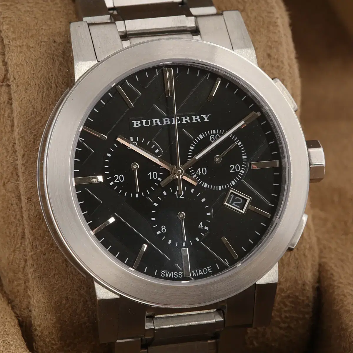 버버리 Burberry BU9351 블랙 다이얼 크로노그래프 쿼츠