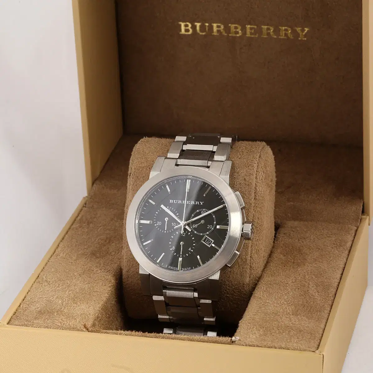 버버리 Burberry BU9351 블랙 다이얼 크로노그래프 쿼츠