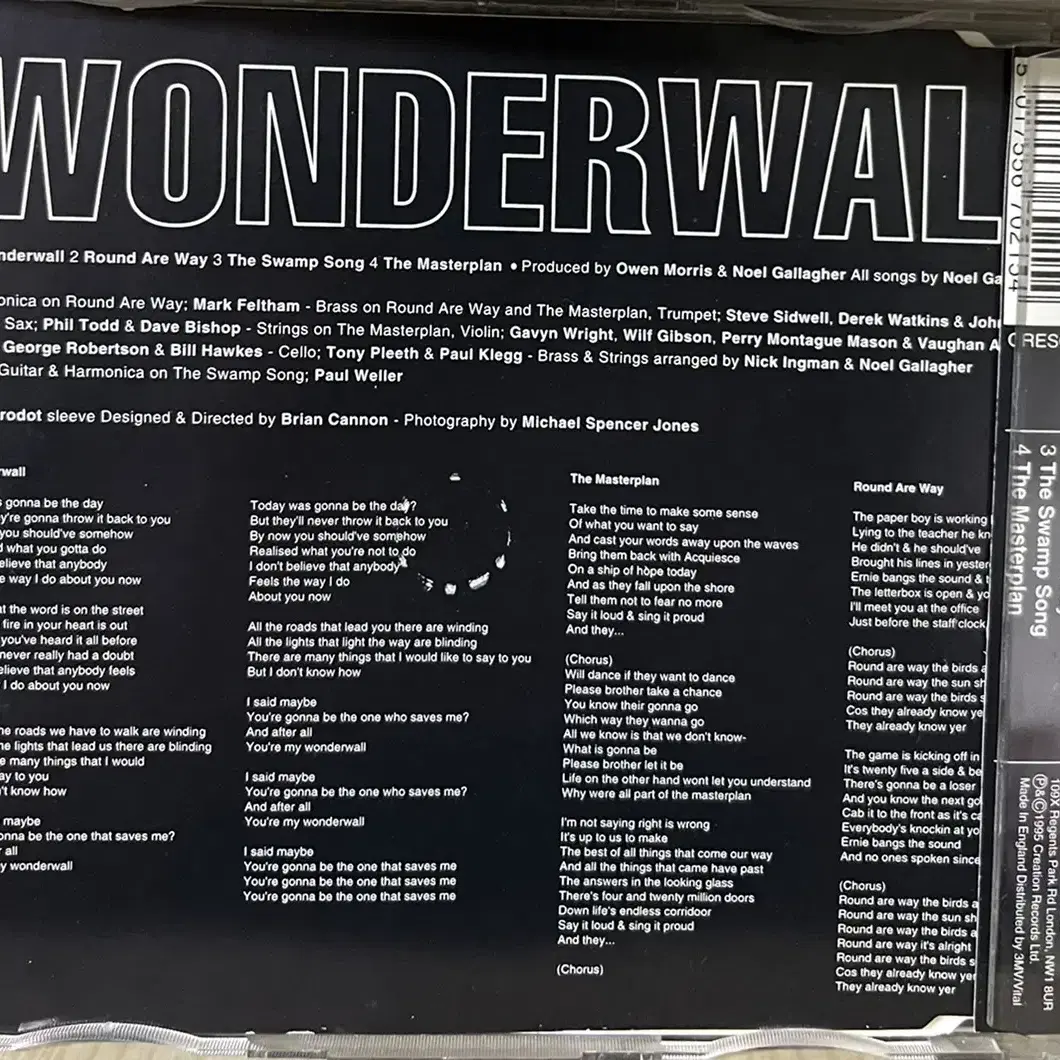 (브릿팝)오아시스 Oasis - Wonderwall cd