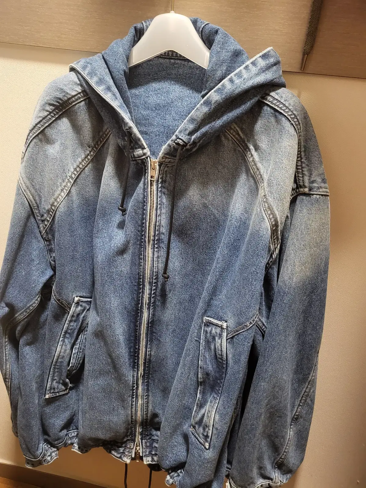 [L] 23FW Denim Wide Hooded Zip-up