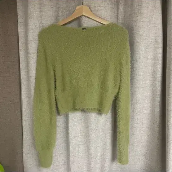 페인오어플레져 Rabita fur cardigan light green