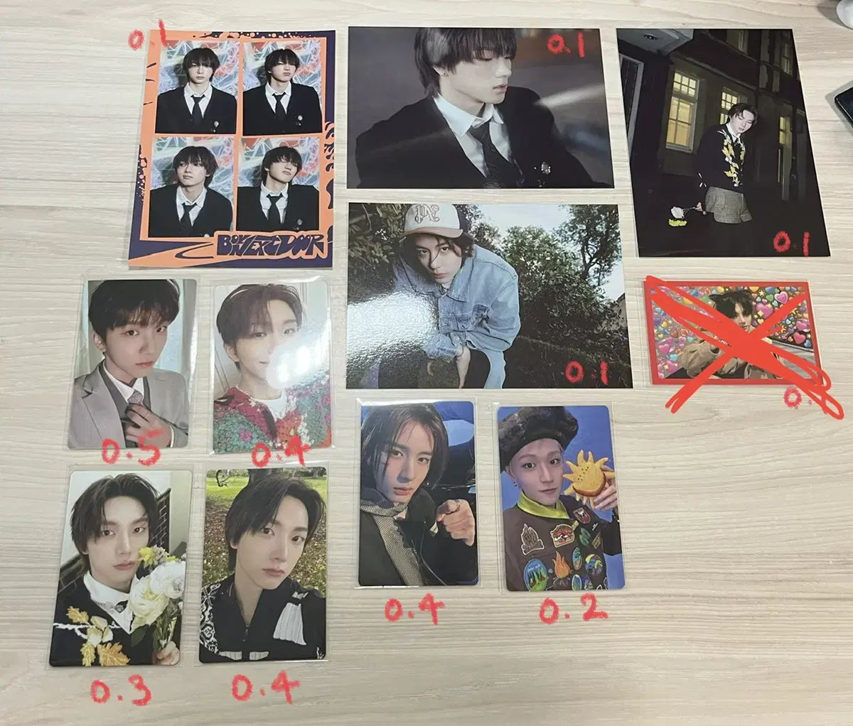 boynextdoor album weverse pre-order benefit photocard wts components