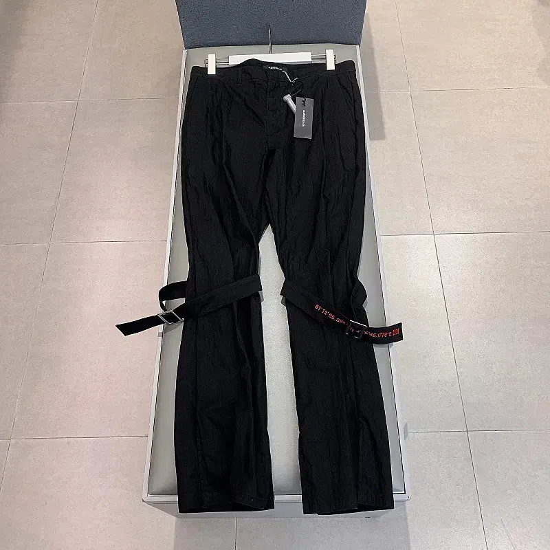 (Genuine/New) AllMostBlack Men's Black Strap Pants