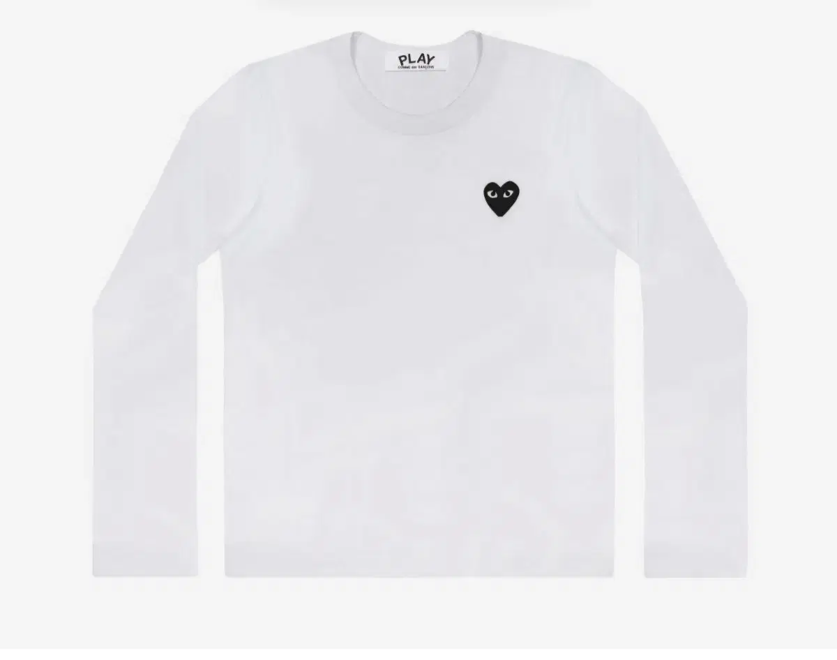 Play Comme des Garçons Song Black Heart Long Sleeve White Long Sleeve XL