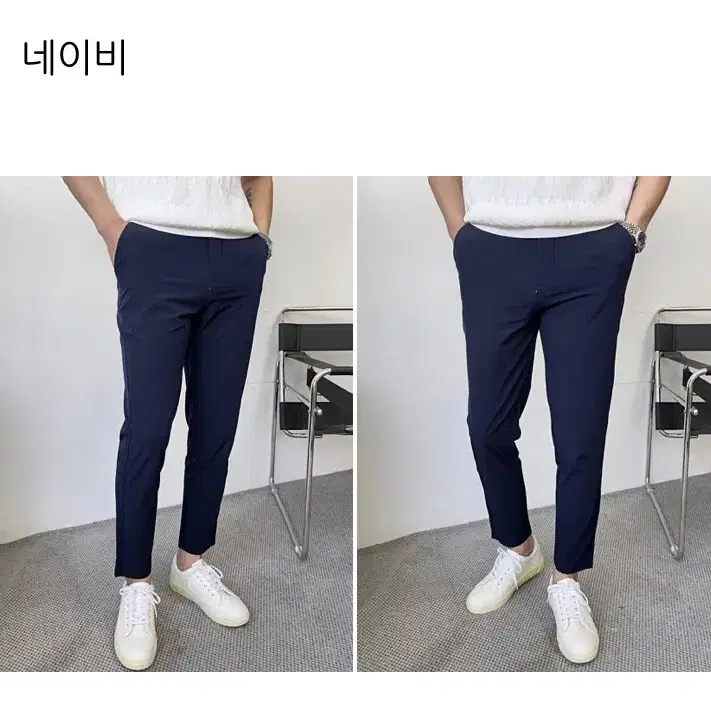 남성 여름 쿨링 스판 슬랙스 바지 (L(30~31))