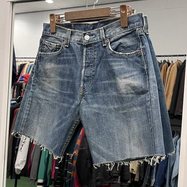 00s Levis 리바이스 501 컷팅 데님 쇼츠 팬츠 (30inch)