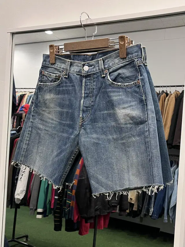 00s Levis 리바이스 501 컷팅 데님 쇼츠 팬츠 (30inch)