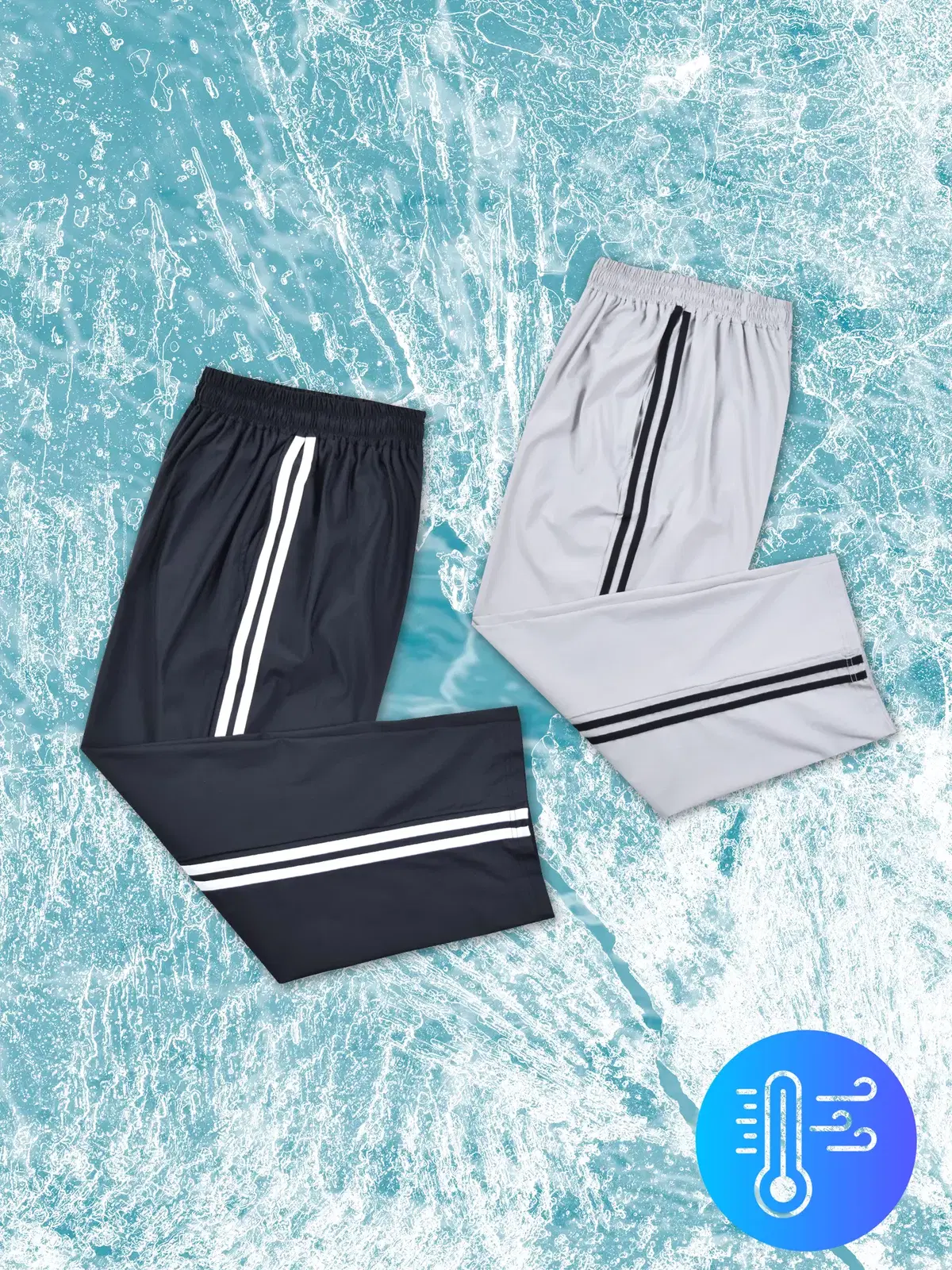 (남여공용) 아이스 스트릿와이드 밴딩팬츠  L-2XL