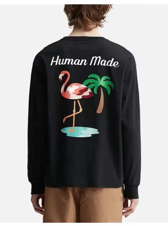 Humanmade Flamingo Black Long Sleeve Tee M