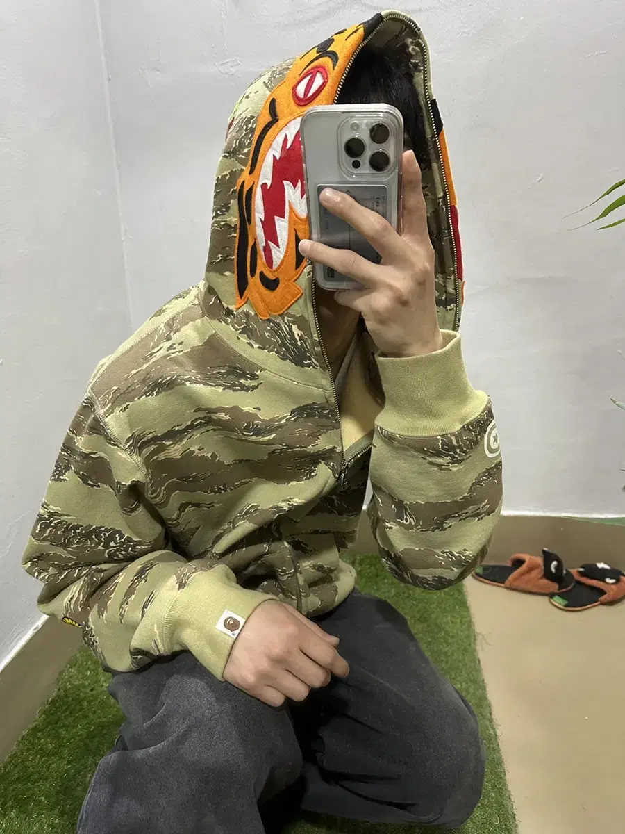 BAPE Vape Tiger Camouflage Hooded Zip-Up XXL