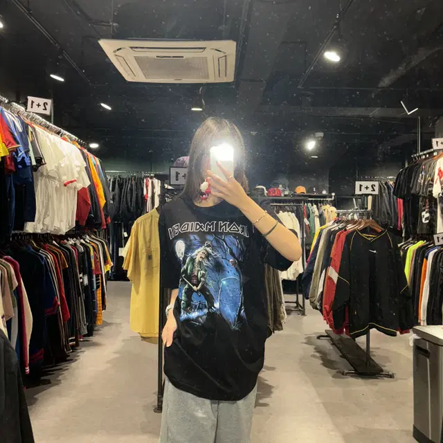 IRON MAIDEN 아이언메이든 묘지 앞뒤 프린팅 반팔 락티(L/XL)