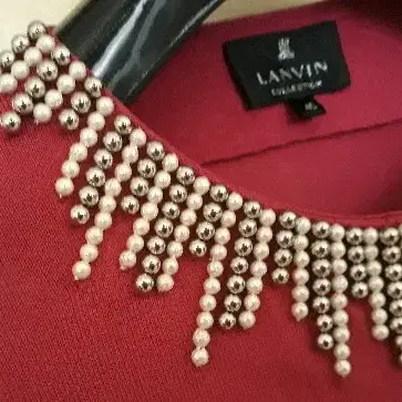 (새제품)LANVIN 랑방 고운니트 진주비즈가디건