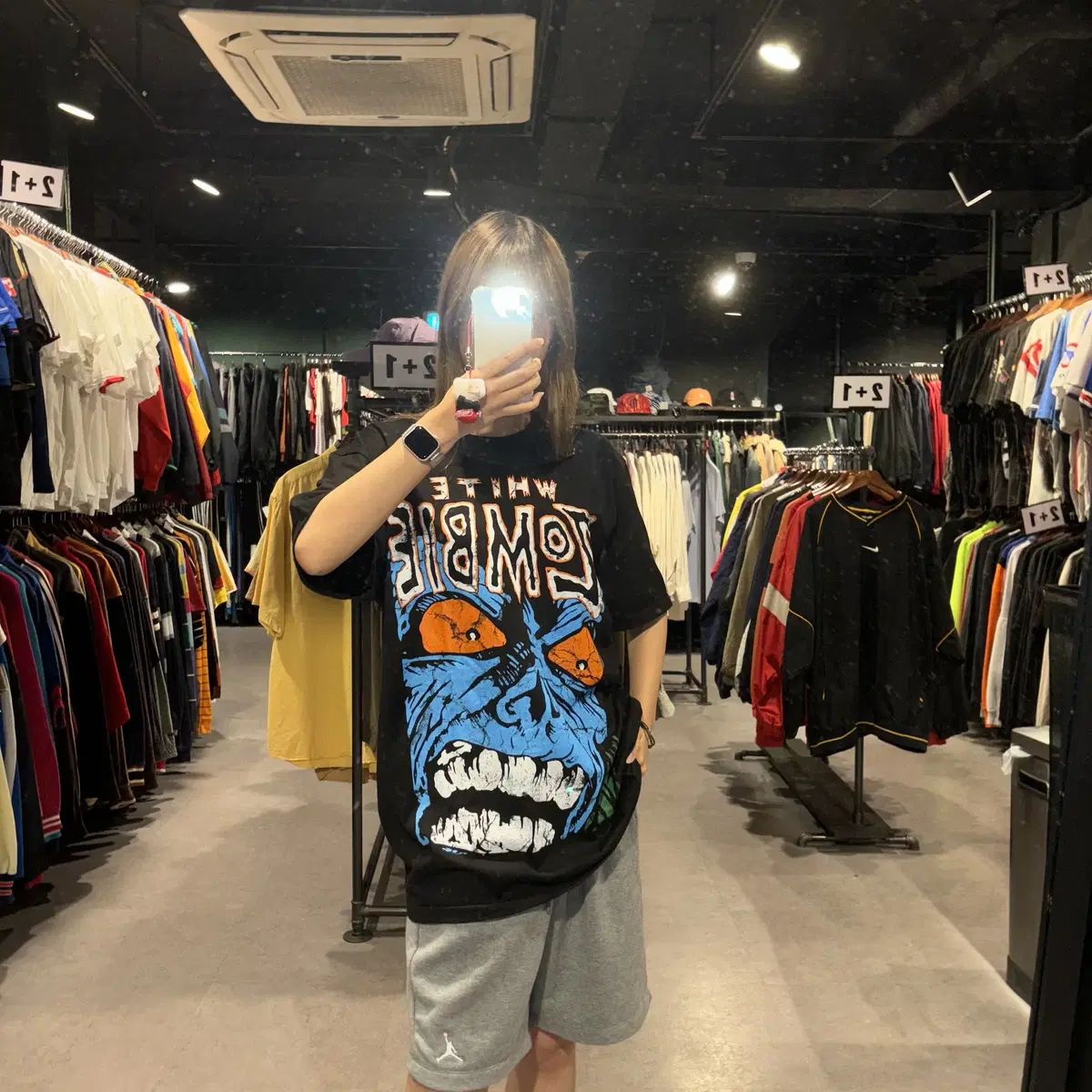 WHITE ZOMBIE 화이트 좀비 블랙 반팔 락밴드 티셔츠 (L/XL)