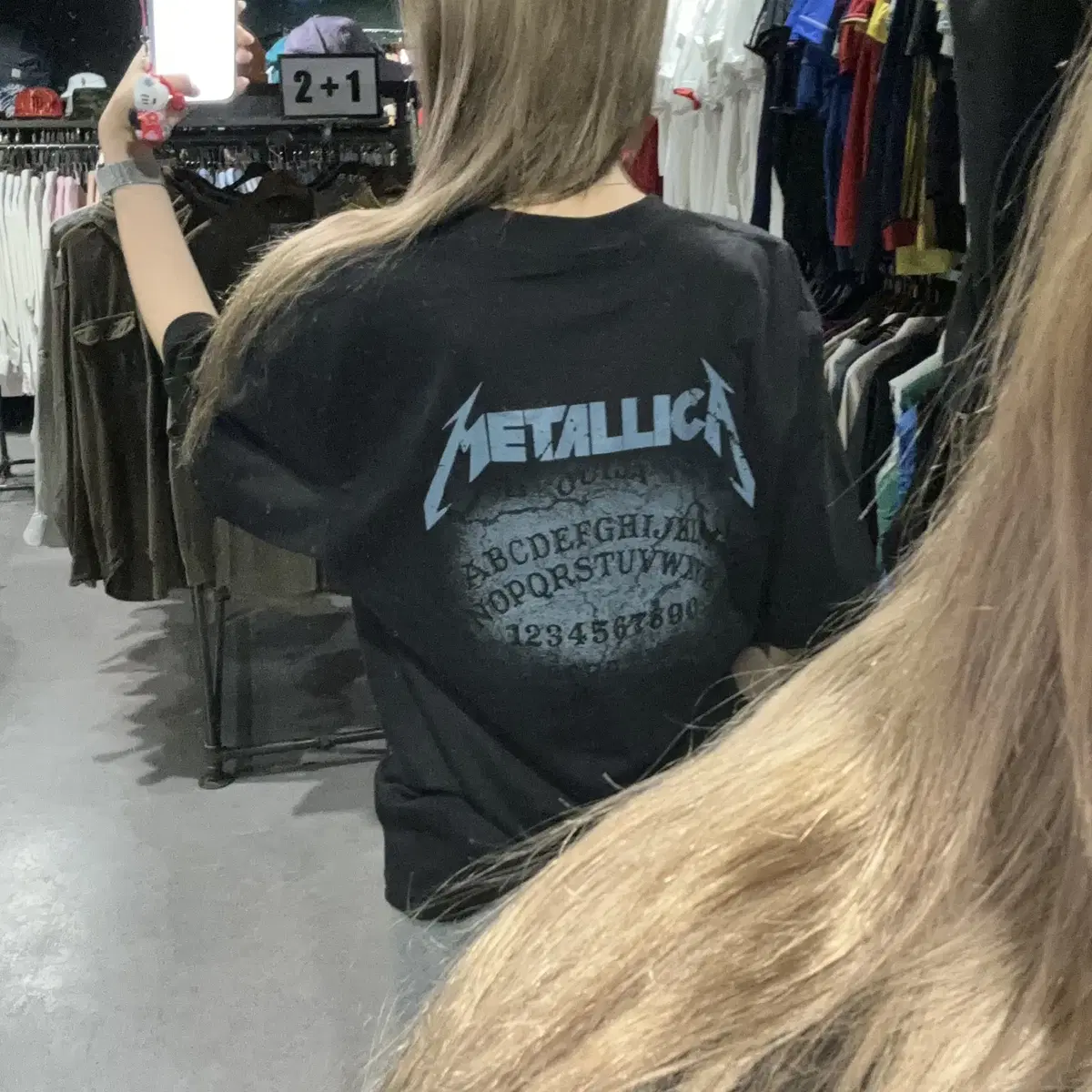 METALLICA 메탈리카 기타 프린팅 반소매 락밴드 티셔츠 (L/XL)