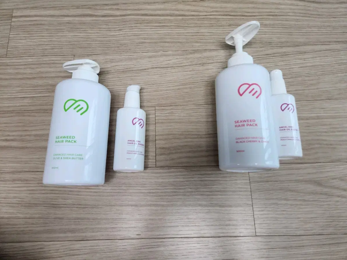 쏘미미물미역헤어팩 500ml 2개+쏘미미엔젤링헤어오일에센스100ml 2개