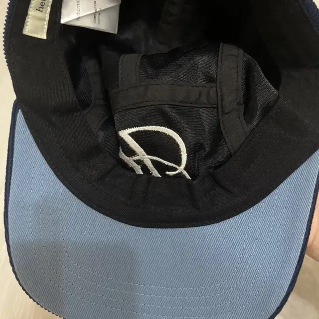 헤더먼트 모자 corduroy logo camp cap (navy)