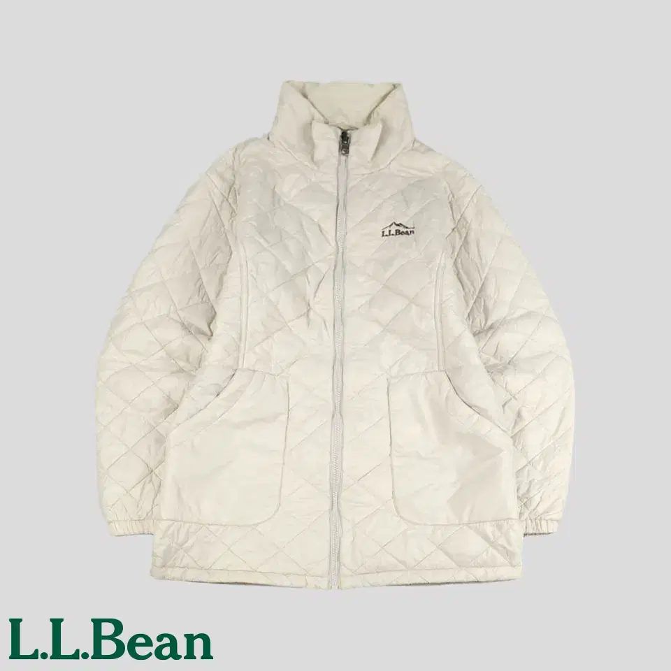 L.L.BEAN 엘엘빈 JP 라이트그레이 다이아몬드퀼팅 나일론 슬림핏 패