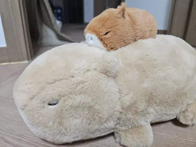 인형키링증정(카피바라엄마+새끼인형) 어피바라 중형 봉제인형 30CM