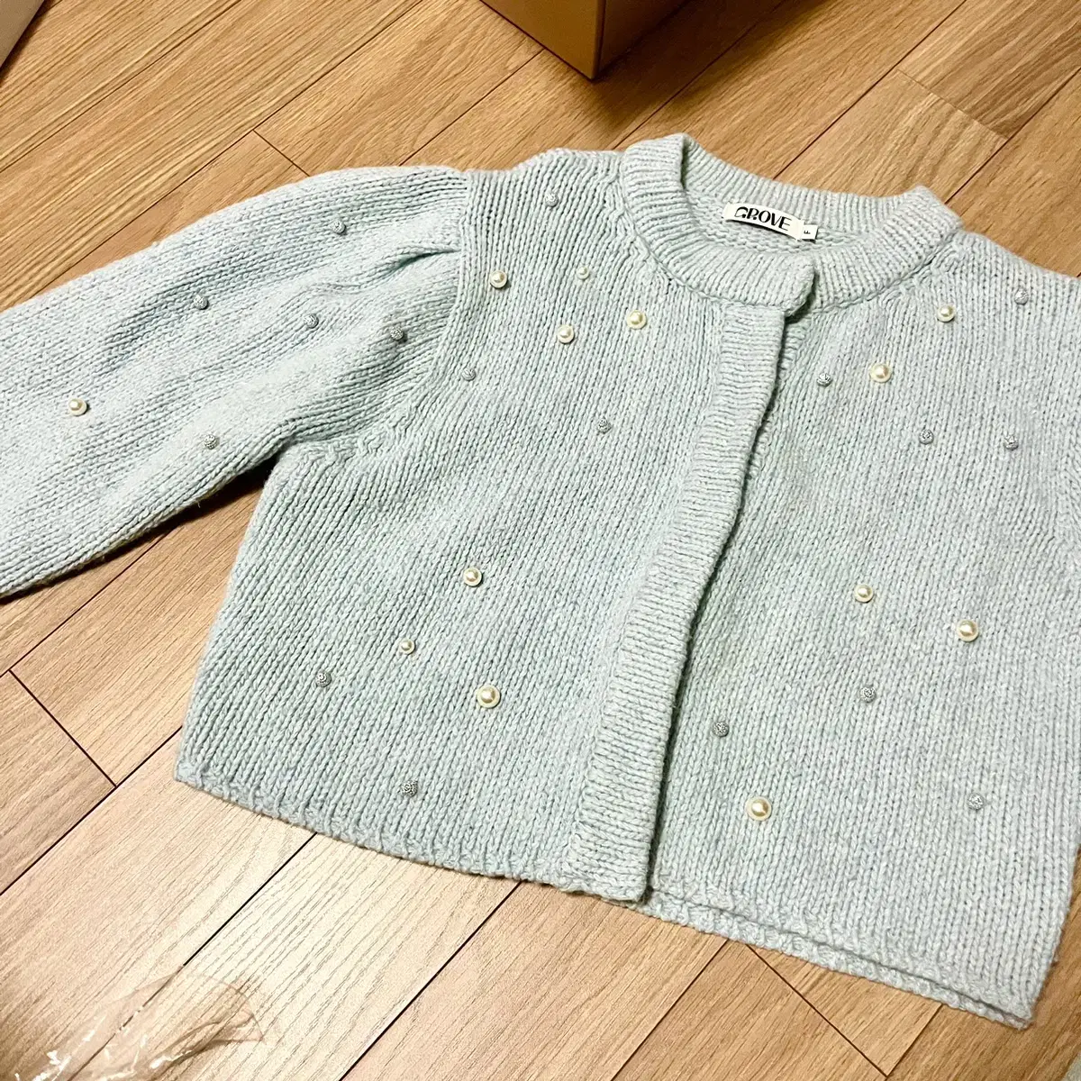 그로브 펄 가디건  PEARL CARDIGAN 블루