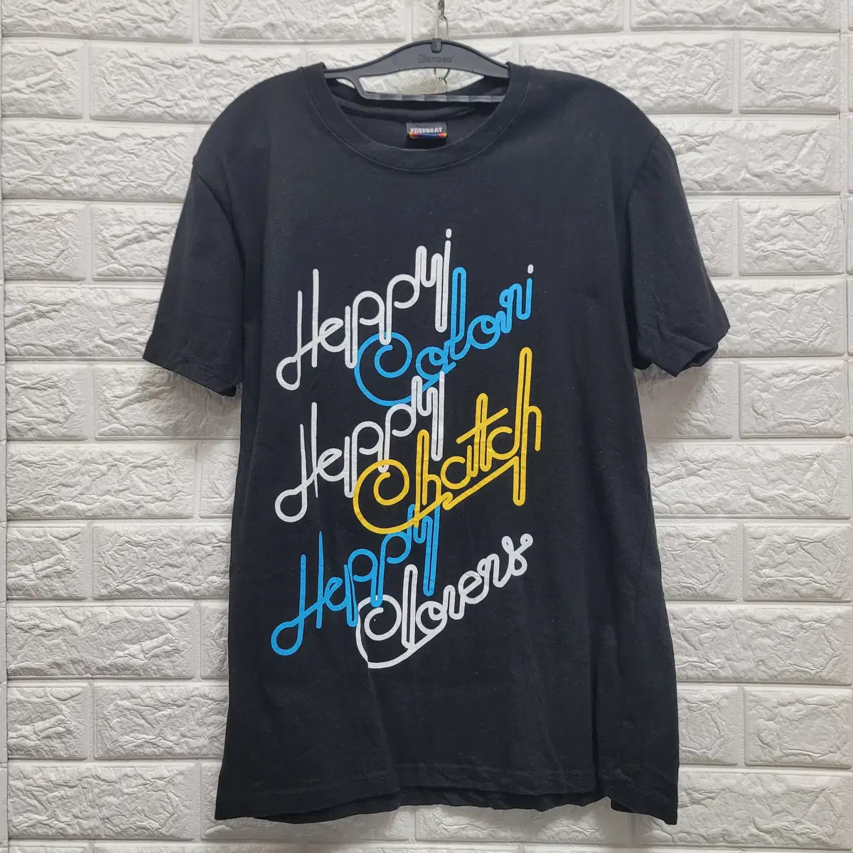 M-(FREEBEAT)Freebeat Round Short Sleeve T-shirt 48*64