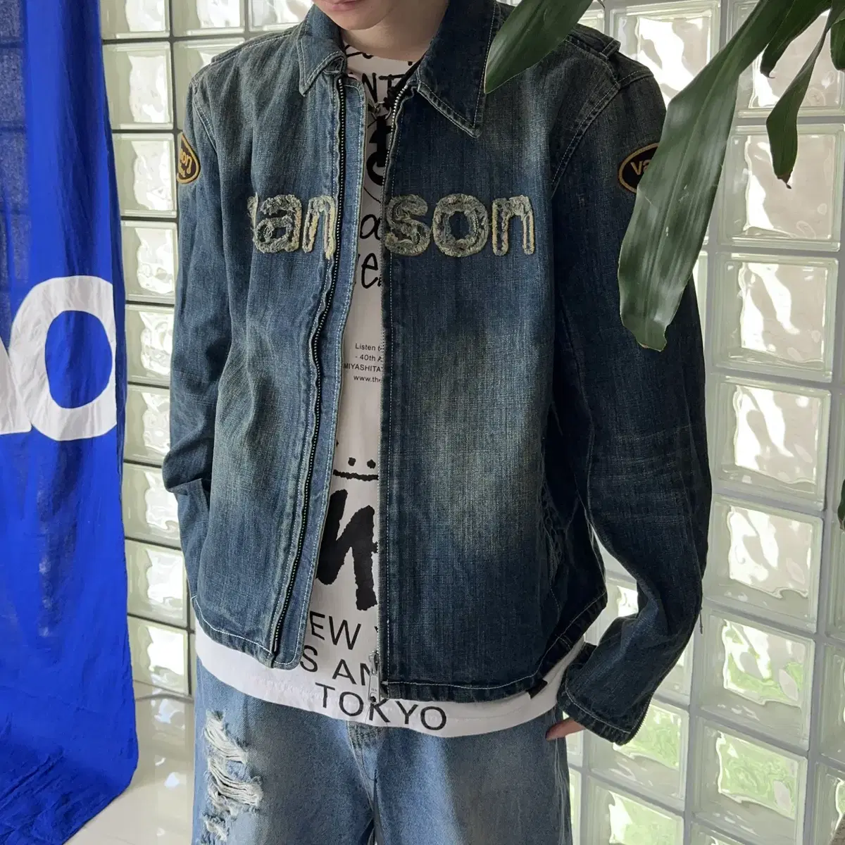 밴슨 데님 라이더 자켓 vanson denim riders jacket