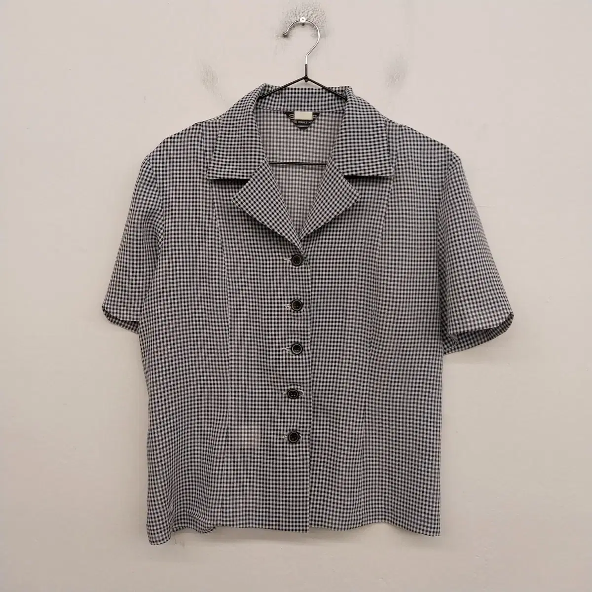 [WOMEN77 SIZE] Short sleeve checked shirt jacket for sale.