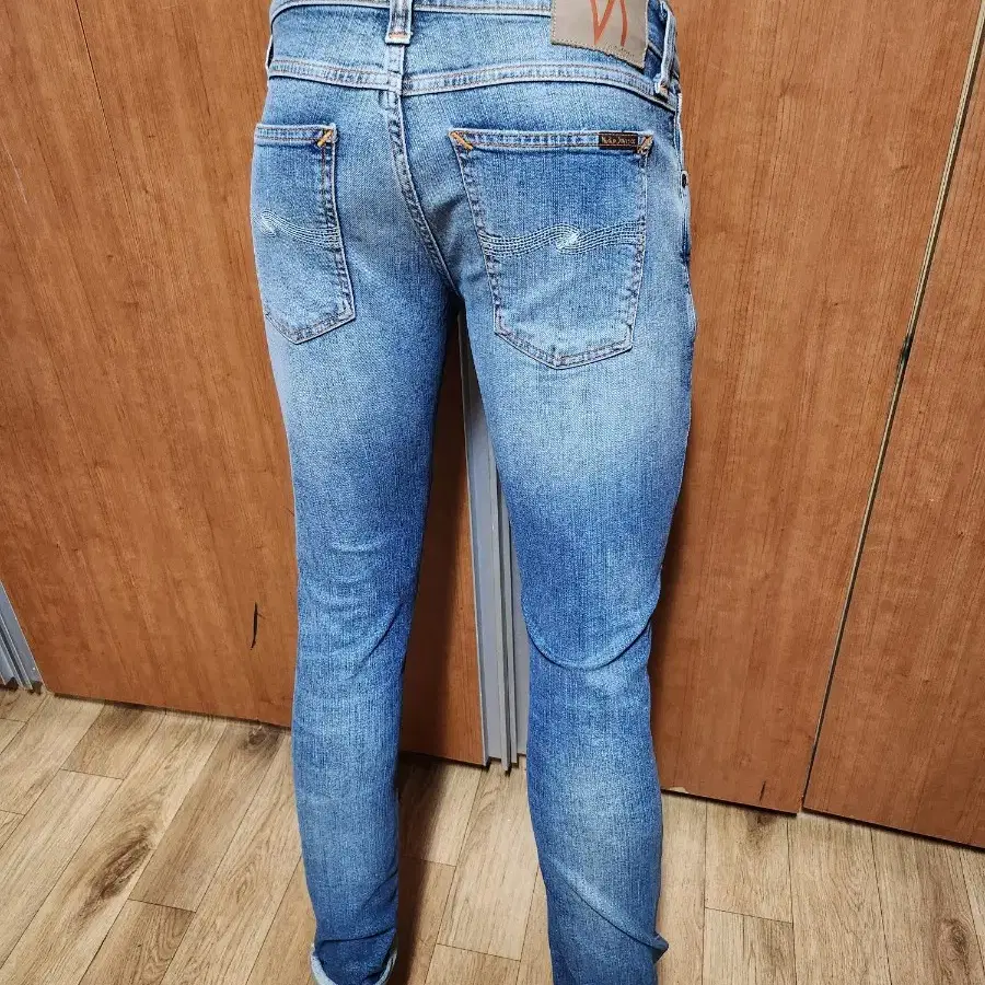 NUDIE JEANS누디진데미지스판페인팅셀비지청바지30