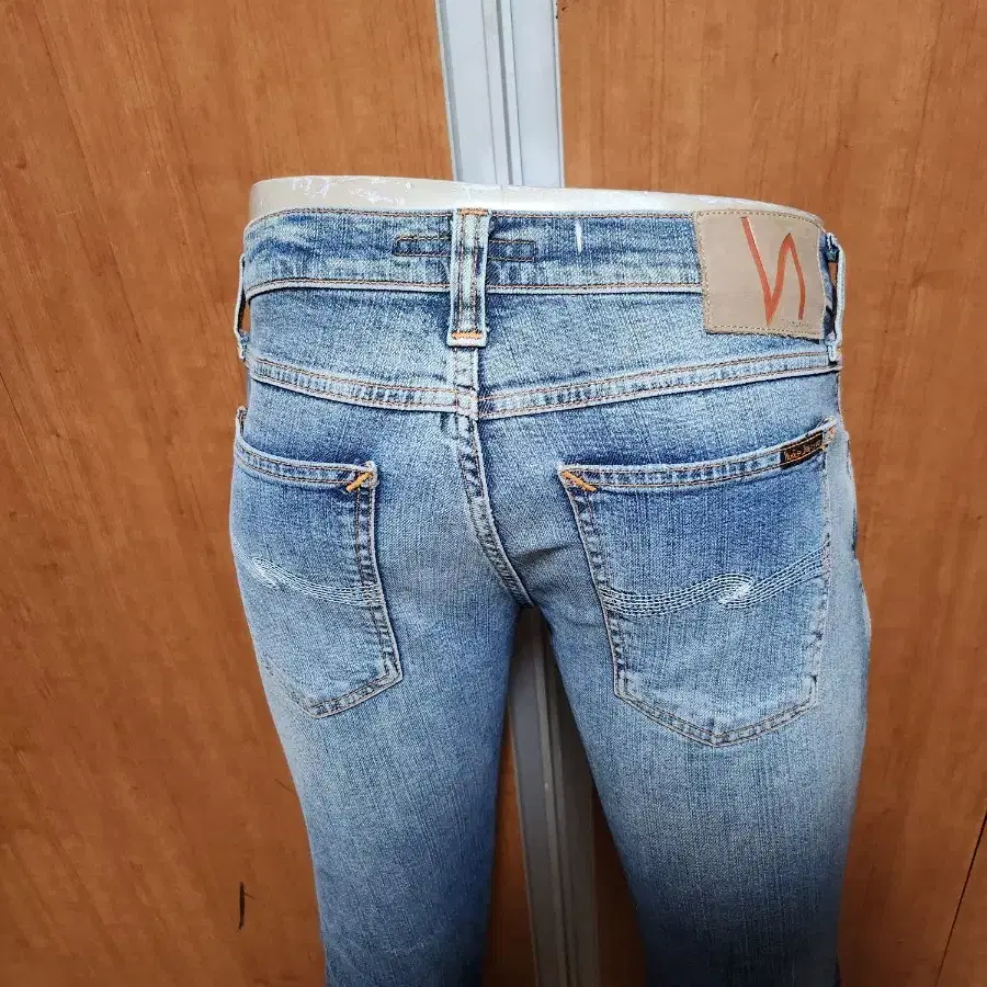 NUDIE JEANS누디진데미지스판페인팅셀비지청바지30