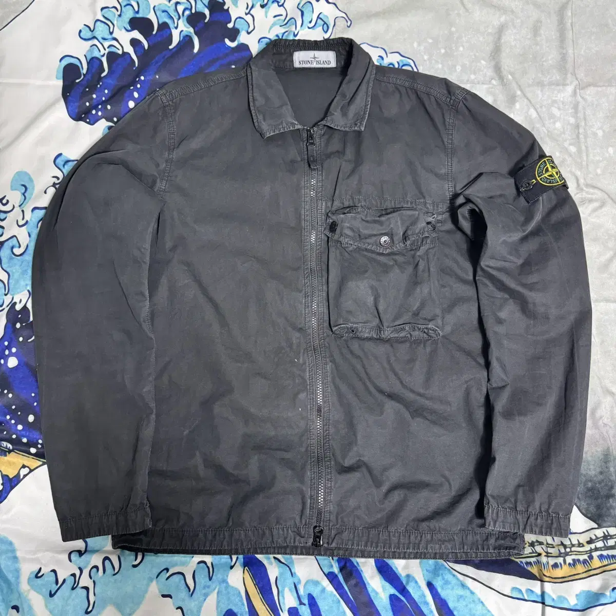 Stone Waffen Zip-up shirt-like jacket Black 7415117WN