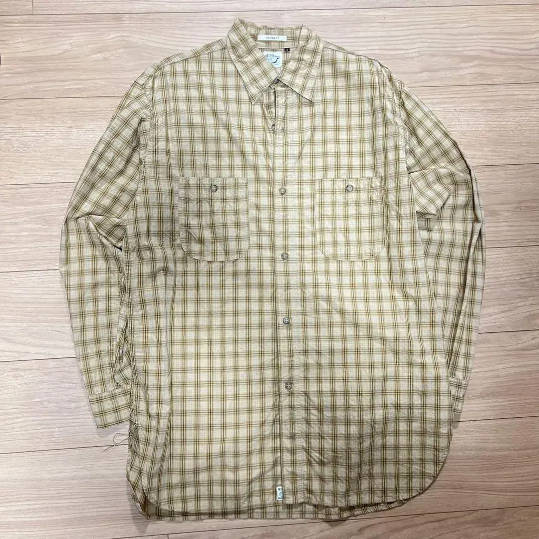 Oarslow Vintage Fit Check Shirt Size 4