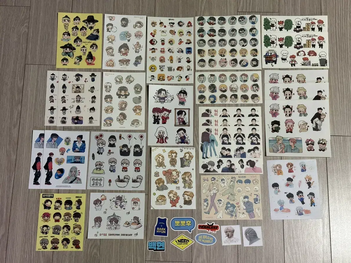 exo fanart sticker sculpture tibu baekhyun sehun d.o. kyungsoo xiumin minseok