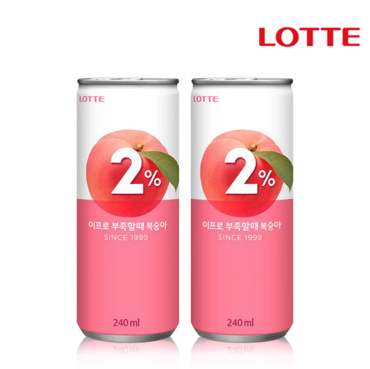 [240ml/30캔] 롯데 칠성 2프로 부족할때 복숭아