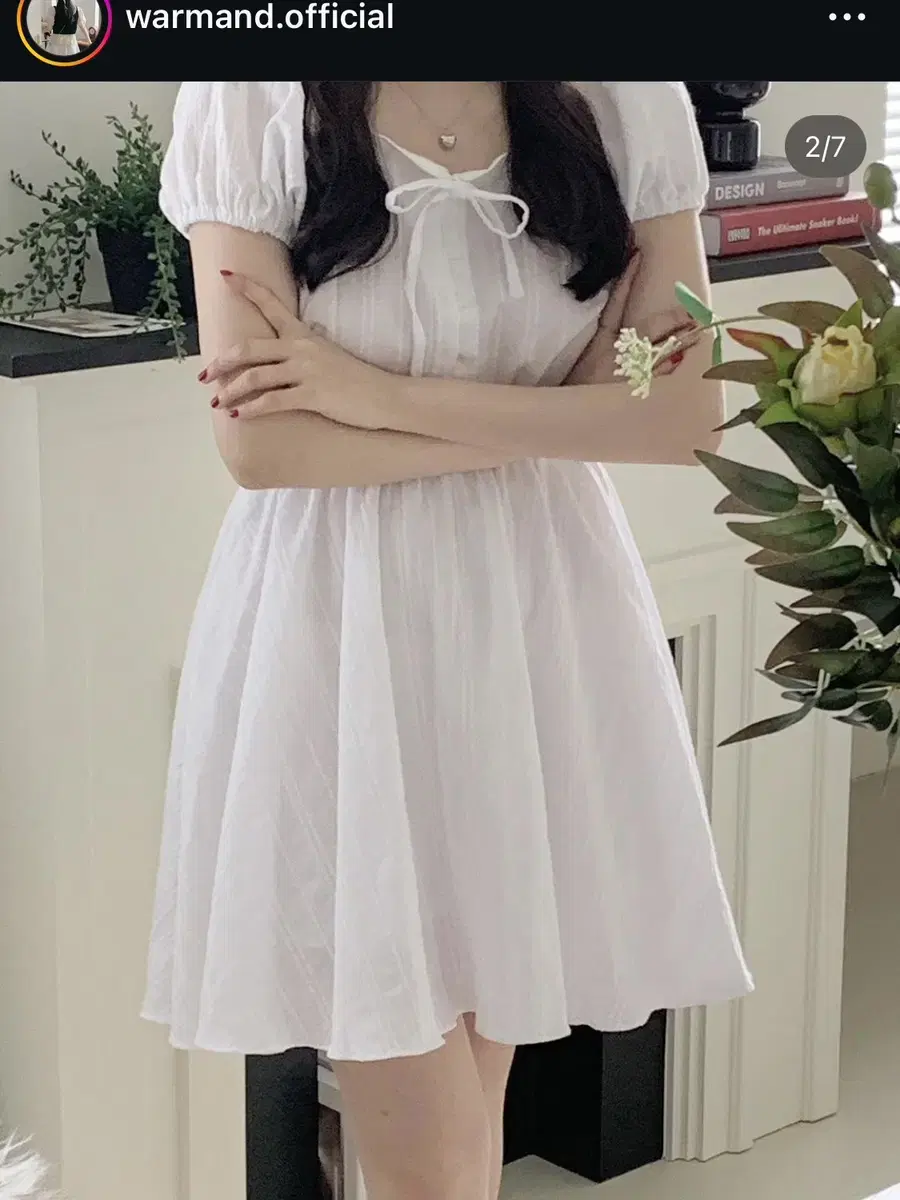 [새상품] 웜앤드 리본 여름 원피스