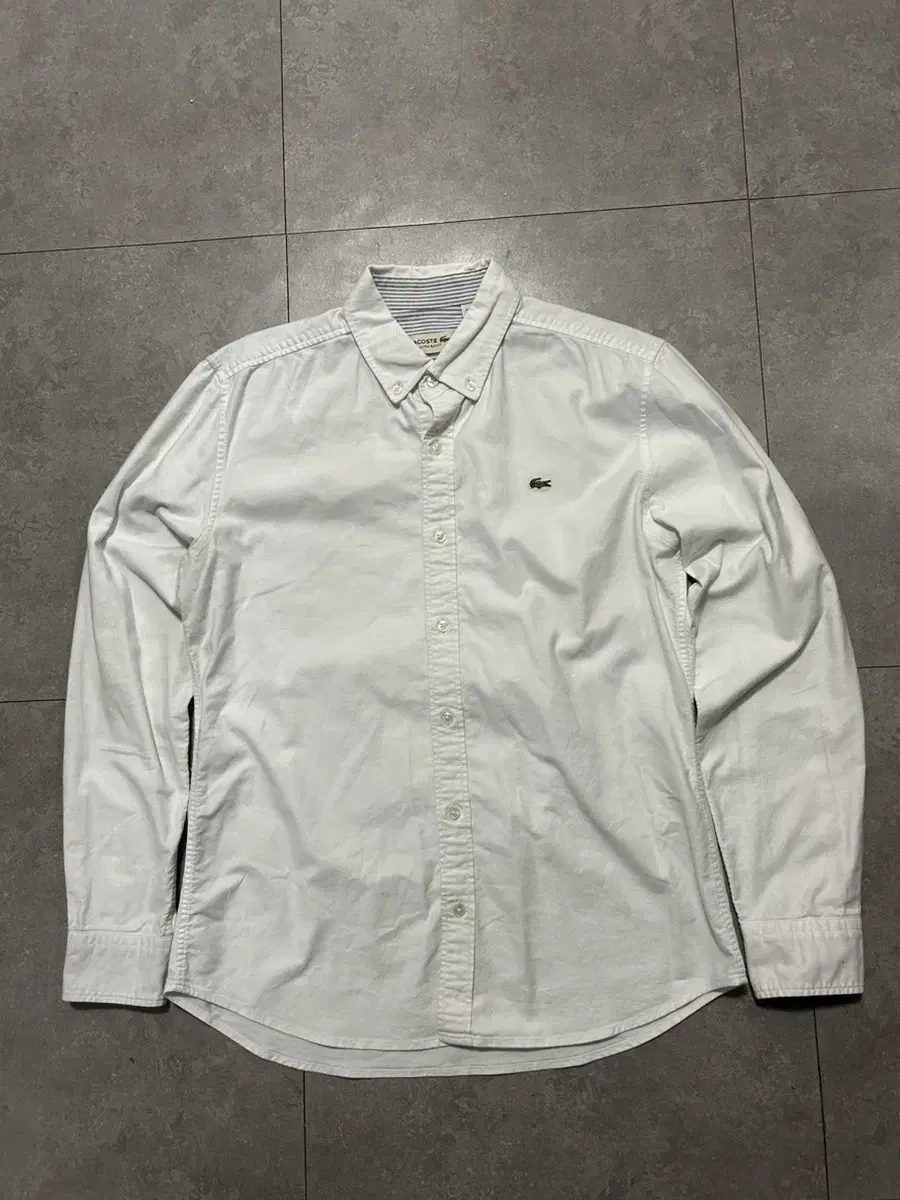 Lacoste White Oxford Cotton Button-down Shirt 95