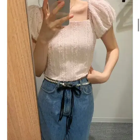 베르니 피오니 레이스 블라우스 peony lace blouse (핑크)