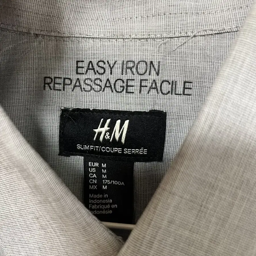 H&M easy iron 셔츠(슬림핏)