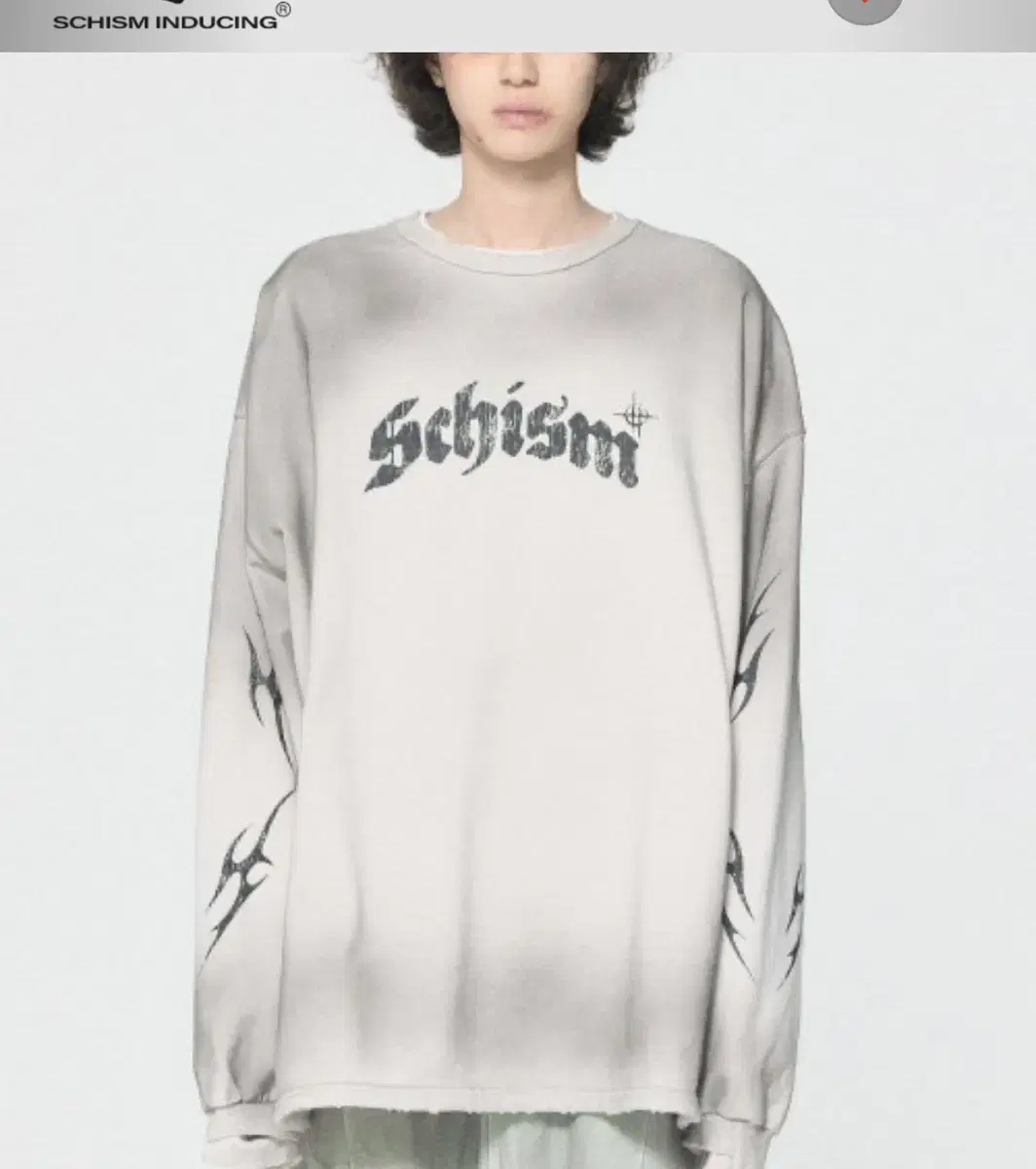 스키즘인듀싱BLACKLETTER SWEATSHIRT DIRTY GREY