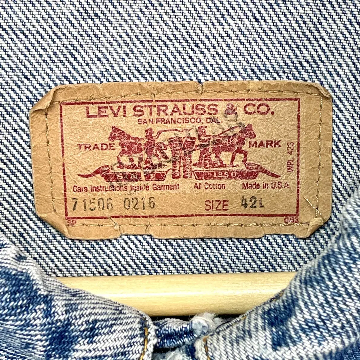 [42L/95-100] LEVIS 리바이스 90s usa 청자켓