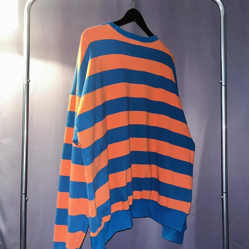 Oversized stripe sweatshirt.